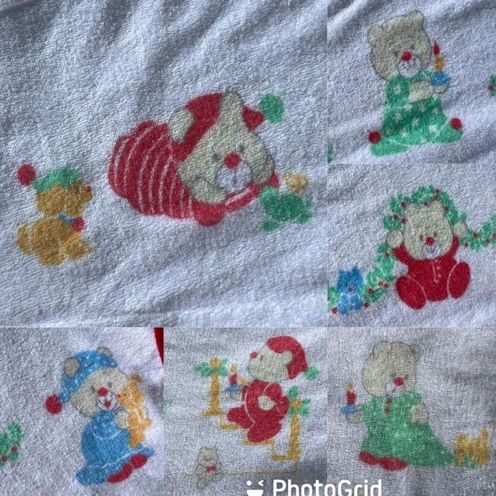 VTG Carter’s Christmas Bear Footed Sleeper Terrycloth Night Before Christmas Lrg